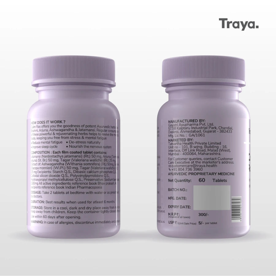 Calm Ras – Herbal Stress Relief for Hair Thinning | Traya UAE