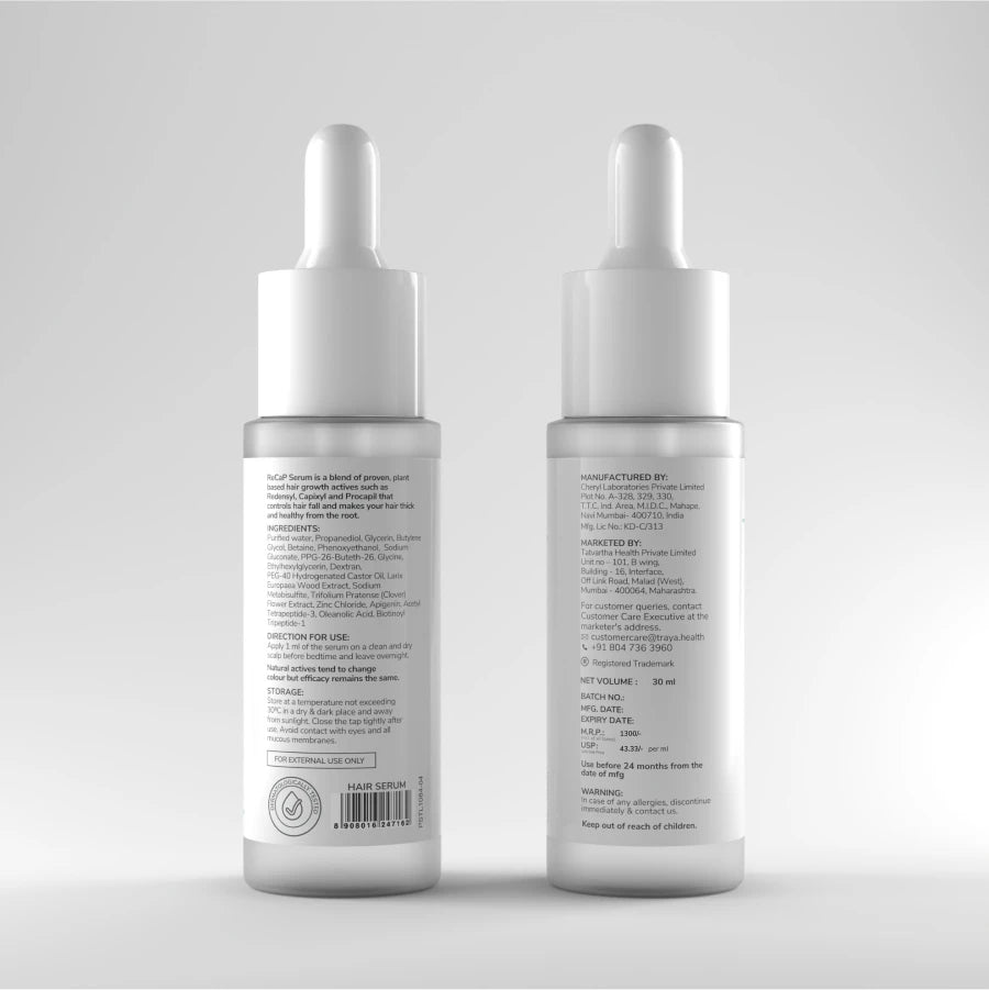 ReCaP Hair Growth Serum for Better Hair | Contains Redensyl, Procapil, and Capixyl (30 ml)