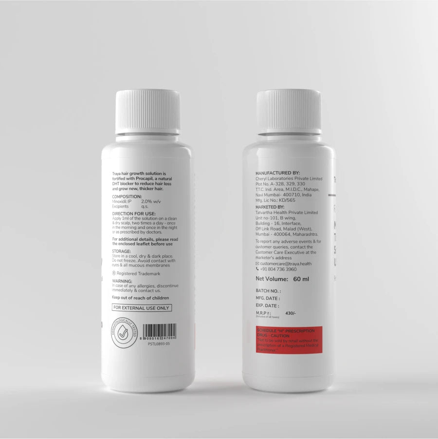 Minoxidil 2% Hair Growth Serum for Hair Fall Control (60 ml)