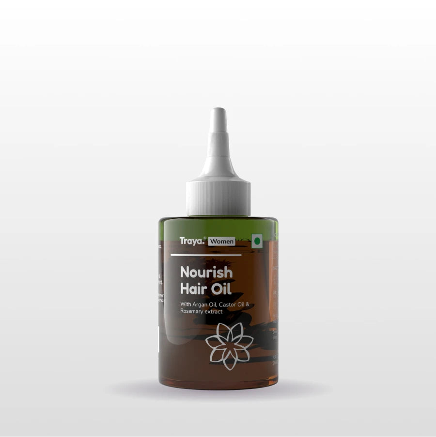 Nourish Hair Oil | Suitable for all hair types ( 100ml)  | With Argan Oil, Castor Oil, Rosemary Extract