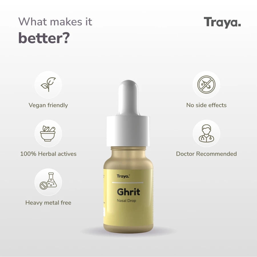 Traya Nasal Drops medicated with ayurvedic herbs